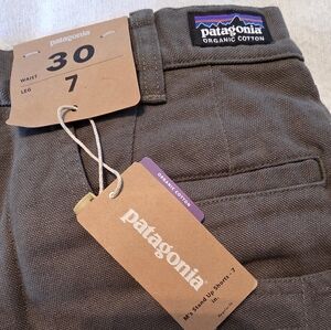 Patagonia Organic Cotton Stand Up Shorts in Industrial Green Sz 30 New